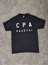 画像をギャラリービューアに読み込む, 「CPA SAGETAI」 USコットンTシャツ【黒地・ホワイトプリント】