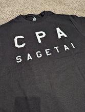 画像をギャラリービューアに読み込む, 「CPA SAGETAI」 USコットンTシャツ【黒地・ホワイトプリント】