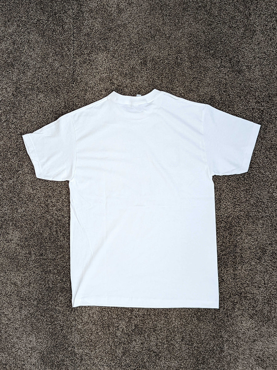 CPA SAGETAI」 USコットンTシャツ【白地・ブラックプリント CPA SAGETAI」 USコットンTシャツ【白地・ブラックプリント