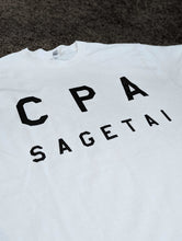 画像をギャラリービューアに読み込む, 「CPA SAGETAI」 USコットンTシャツ【白地・ブラックプリント】