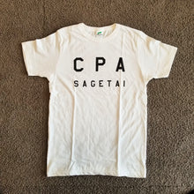 画像をギャラリービューアに読み込む, 「CPA SAGETAI」 トライブレンドTシャツ【白地・黒プリント】