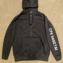 画像をギャラリービューアに読み込む, 「CPA SAGETAI」 ジップパーカー【ブラック/白プリント】