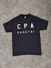 画像をギャラリービューアに読み込む, 「CPA SAGETAI」 USコットンTシャツ【黒地・ホワイトプリント】
