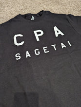 画像をギャラリービューアに読み込む, 「CPA SAGETAI」 USコットンTシャツ【黒地・ホワイトプリント】
