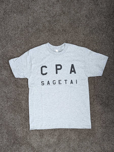 「CPA SAGETAI」 USコットンTシャツ【ヘザーグレー地・ブラックプリント】