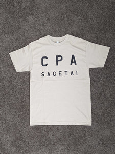 「CPA SAGETAI」 USコットンTシャツ【サンドベージュ地・ブラックプリント】