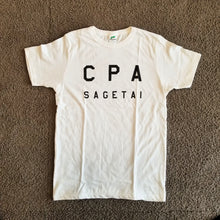 画像をギャラリービューアに読み込む, 「CPA SAGETAI」 トライブレンドTシャツ【白地・黒プリント】
