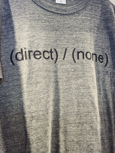 「(direct) / (none)」 トライブレンドTシャツ【グレー地・黒プリント】