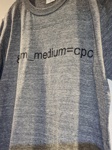 「&utm_medium=cpc」 トライブレンドTシャツ【グレー地・黒プリント】